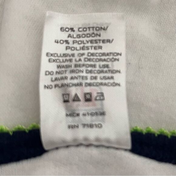 NFL Seattle Seahawks Baby Bodysuit - White and Navy with Green Accents - Picture 4 of 4